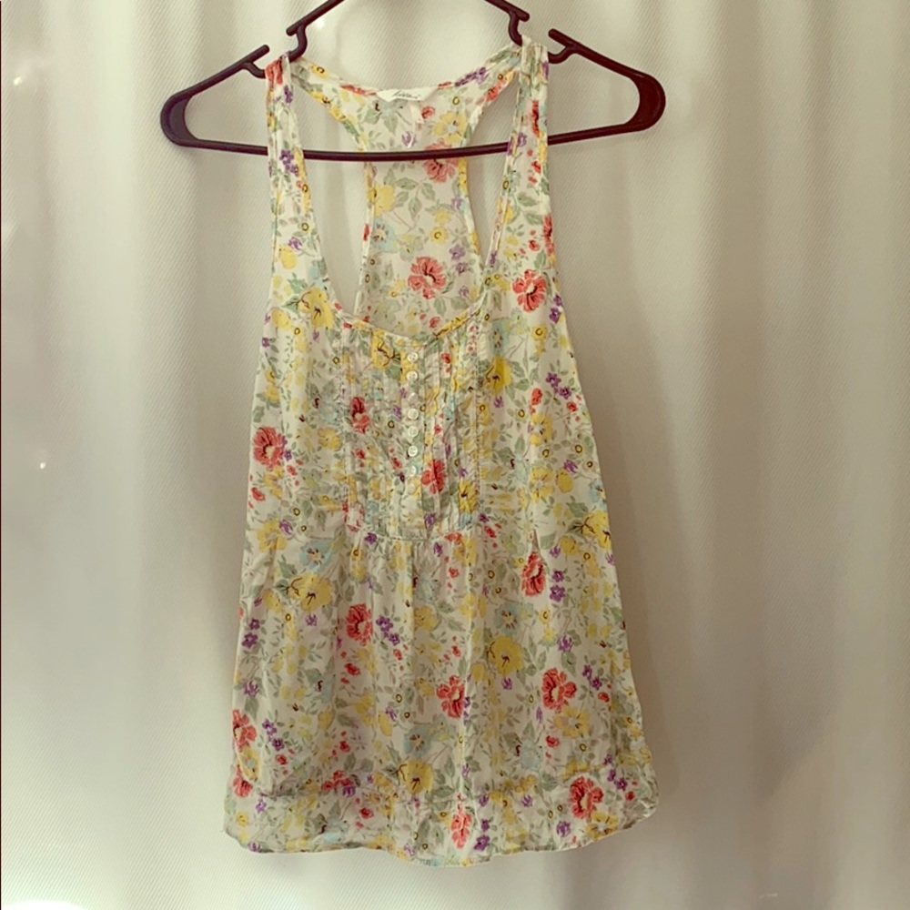 Pastel floral tank top